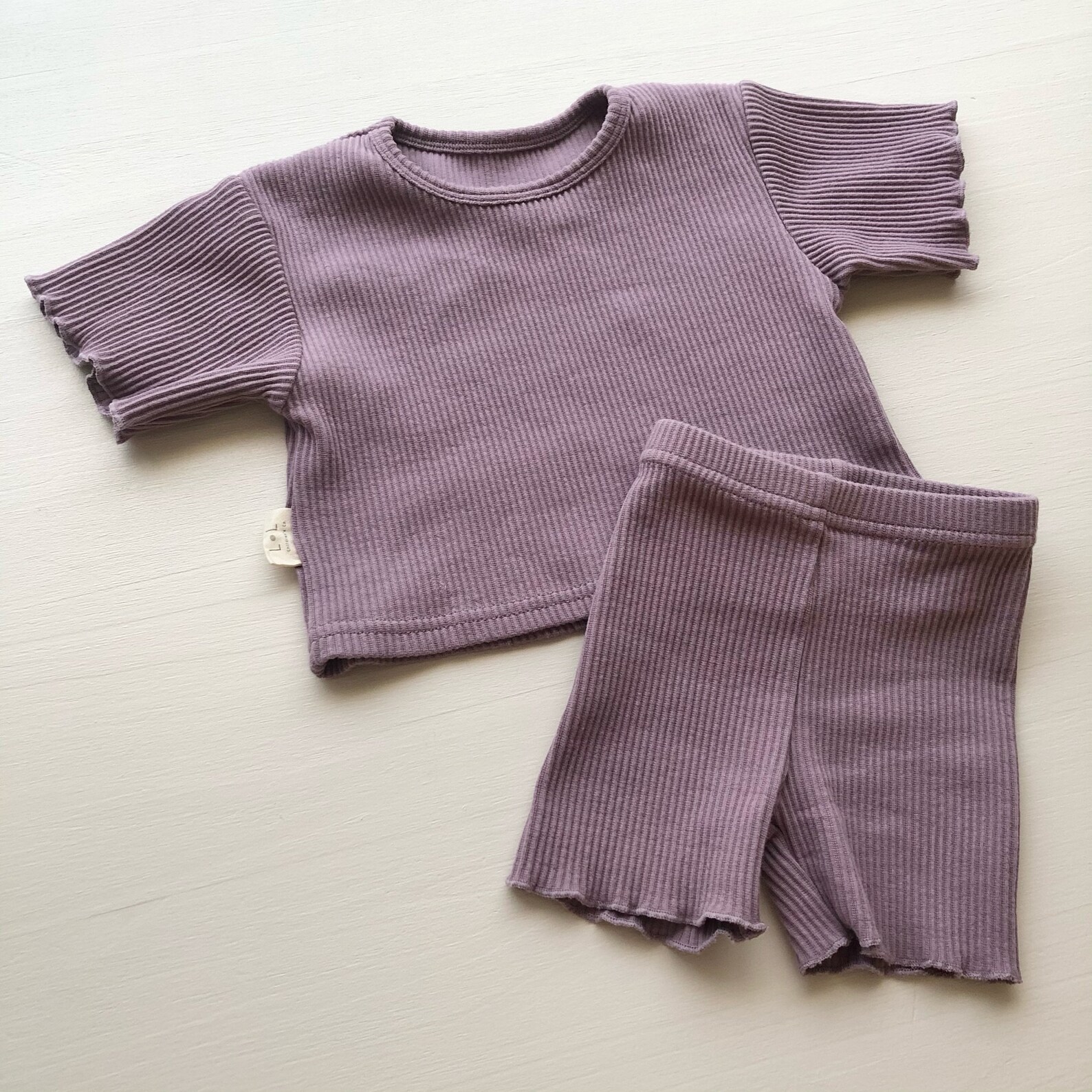 Ribbed Set Kids 2 Piece Set Baby 2 Piece Set Biker Short - Etsy