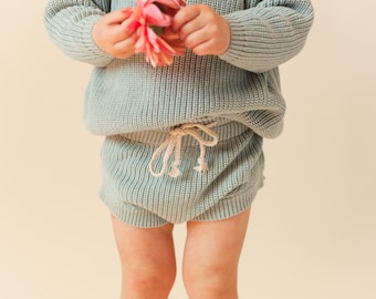 Knit Bummies, Knit Baby Bummies, Baby Shorties, Toddler Shorts, Baby Clothing Unisex, Gender Neutral Baby, Baby Clothes Summer, Baby Gift