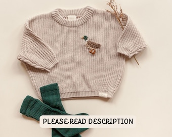 Custom Duck Embroidery (Sweater Sold Separately)