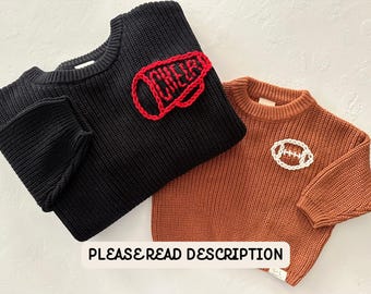 Sports Custom Embroidered Sweater, Embroidered Sweater, Sports Sweaters, Embroidered Kids Sweaters, Kids Sweaters, Game day Sweater