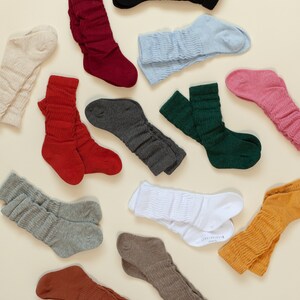 Accordion Scrunch Socks, Slouch Socks, Baby Socks, Scrunch Socks