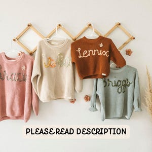 Custom Embroidered Sweater, Embroidered Sweater, Name Sweaters, First Birthday, Embroidered Kids Sweaters, Kids Sweaters