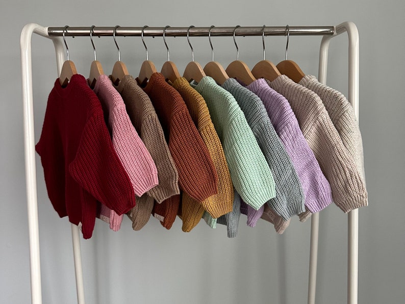 Pull en tricot surdimensionné pour bébés et tout-petits, pulls pour enfants, vêtements d'automne pour enfants, pulls pour bébés, tricots pour bébés, vêtements pour bébés image 1