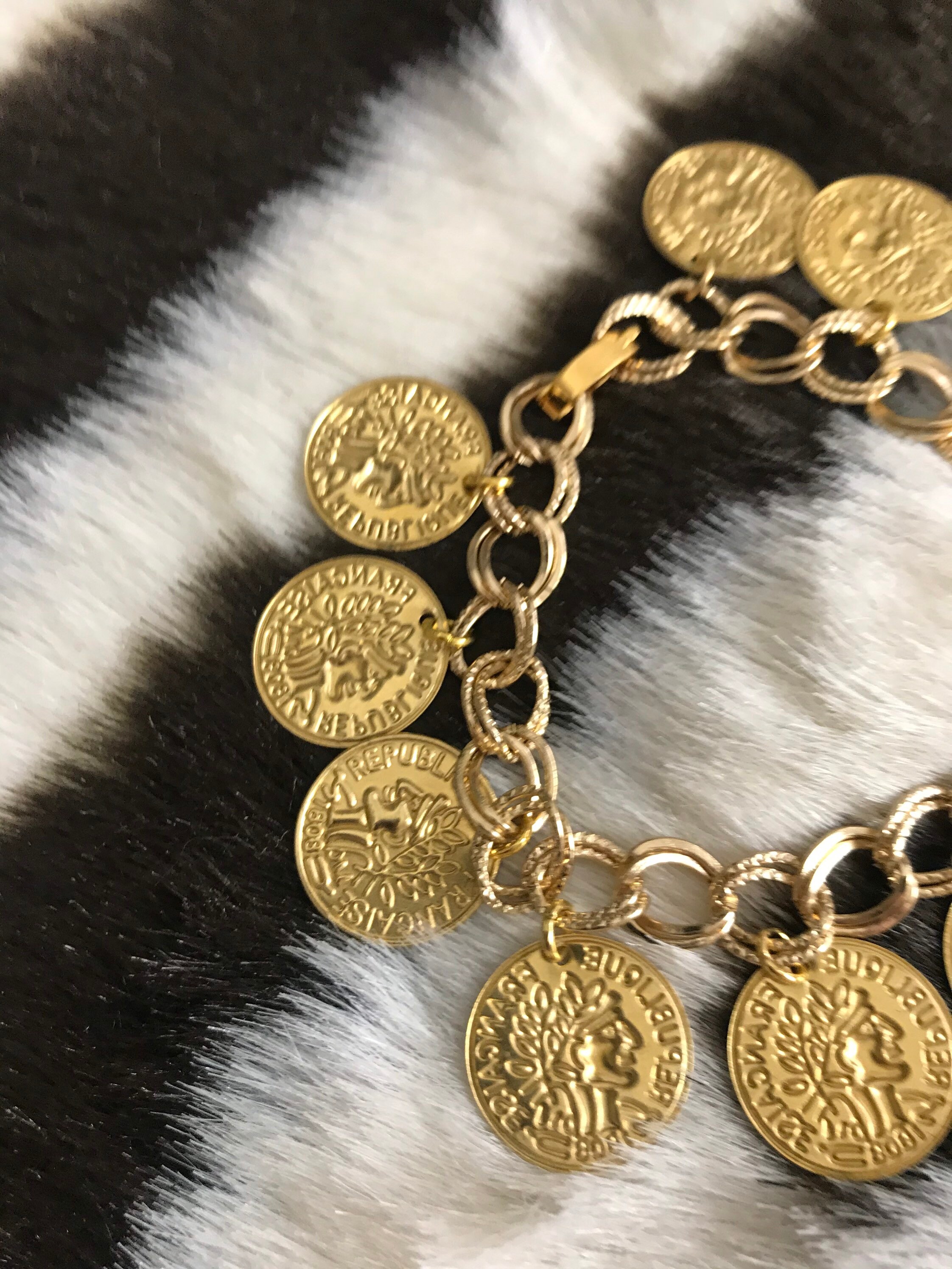 Coin Charm Bracelet Souvenir Collectie Etsy