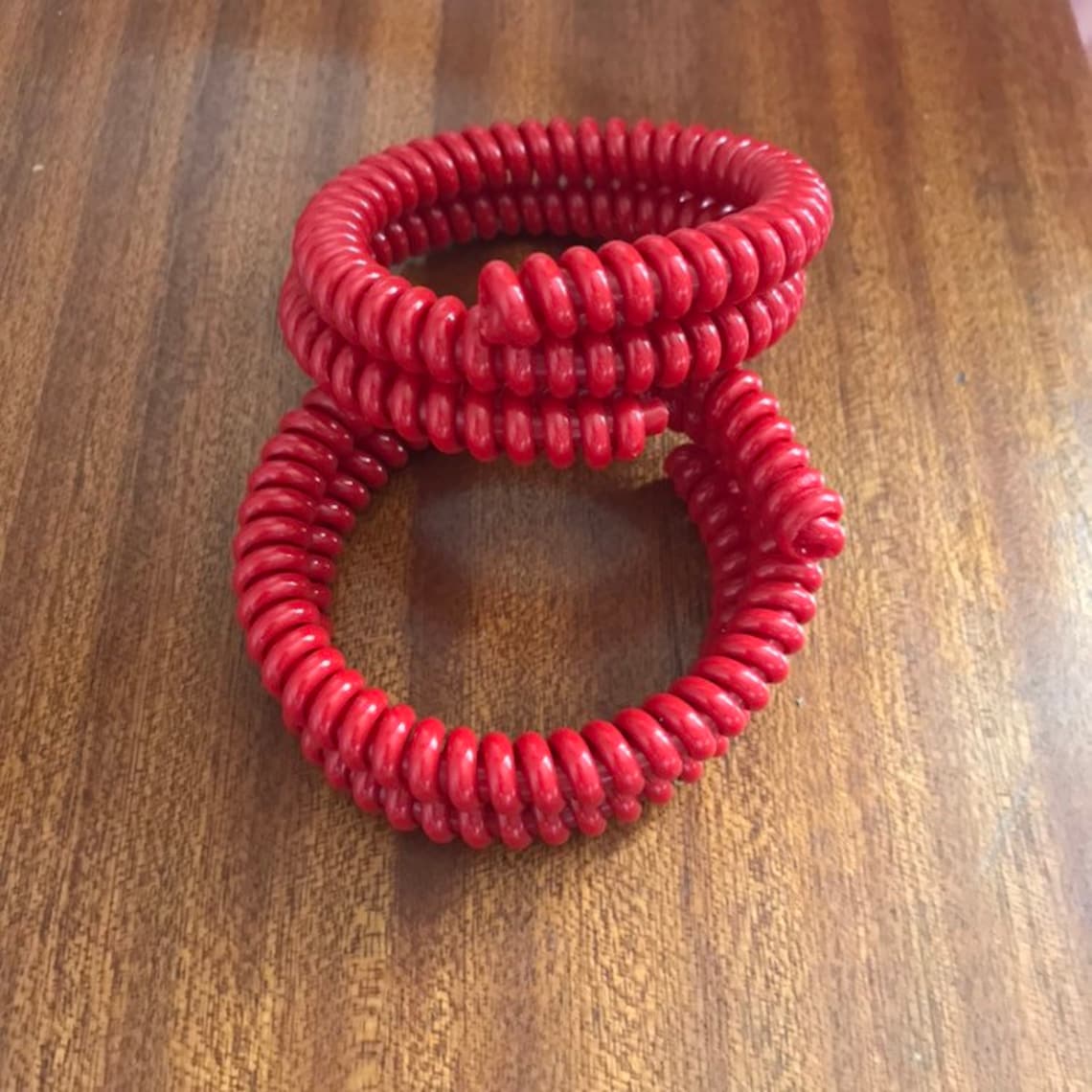 1940s Telephone Cord Bracelet Set Vintage Telephone Cord Etsy