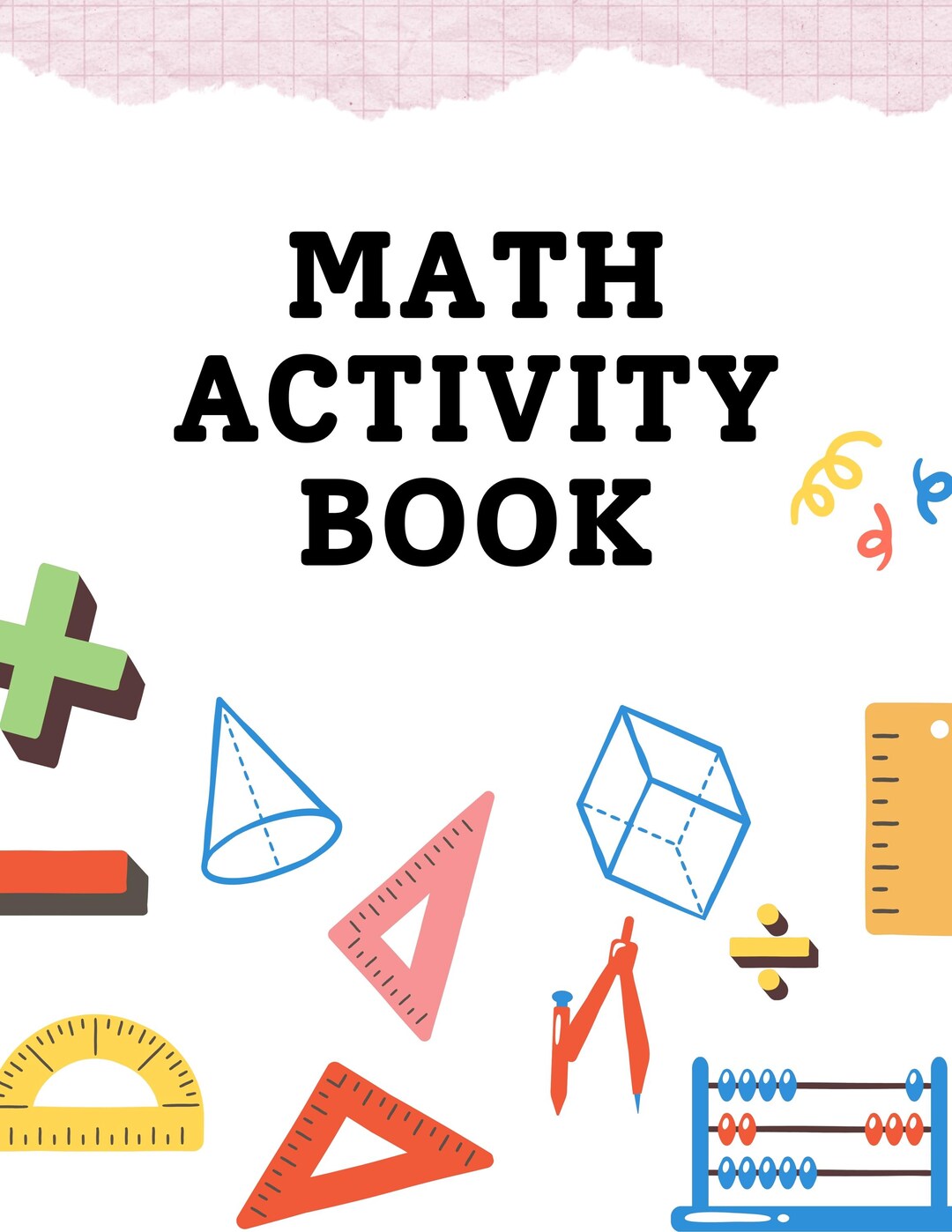 Math Activity Book for Kids - Etsy
