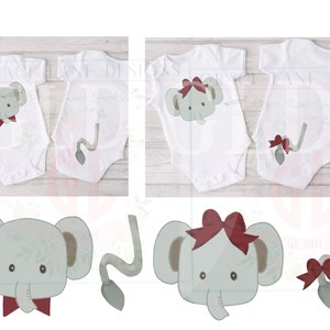 PNG Hand Drawn Procreate Digital Download PNG SVG Elephant Tail Boy and Girl Files