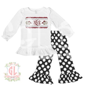 PNG Digital Download Faux Smocked Add Your Own Name Or  Monogram Girl Elephant with bow Crimson Maroon Tailgate Football Game Preppy