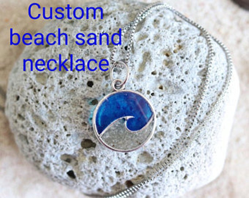 Jamaica Gift Custom Beach Sand Necklace Jamaica Honeymoon Etsy