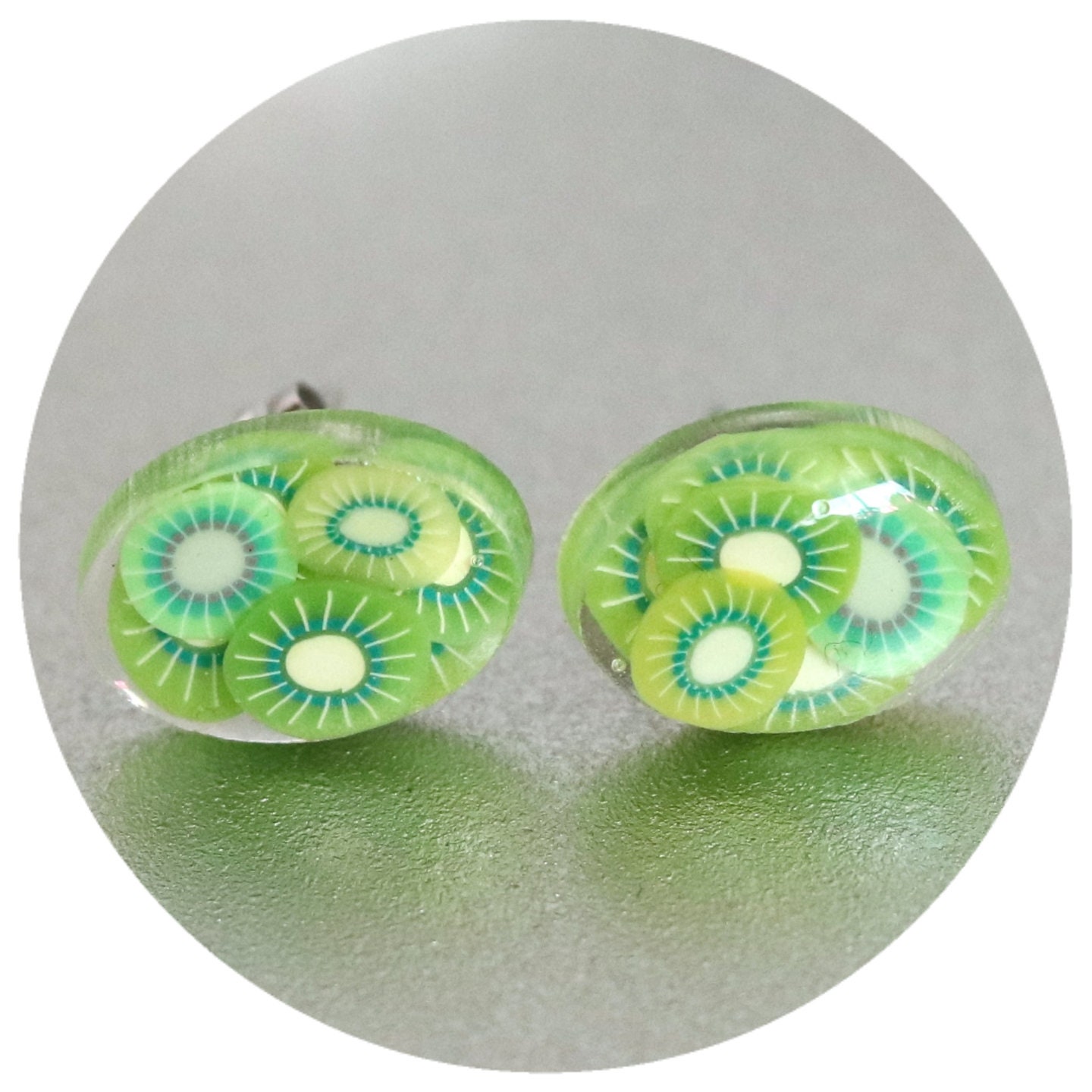 Kiwi fruit earrings cute Food earrings Fruit earrings Fun Etsy