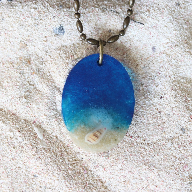Ocean necklace Aquarium necklace Seashell necklace beach Etsy