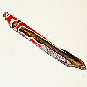Rare! 4 pouces Totem Sous-sol Eddie Bauer Edition Fordite Pendentif OOAK