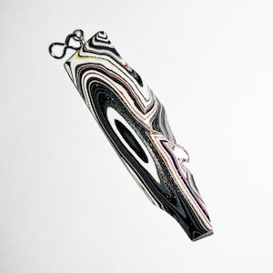 Shaved Cross section Stalactite-Cut True Fordite Pendant VERY RARE OOAK