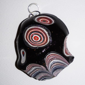 Black Mustang Humpback Cut True Fordite Pendentif 1.5 »