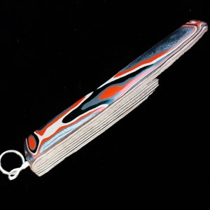 Simple Totem Cut Fordite Pendant with .925 Silver Findings