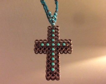 Turquoise Cross Necklace