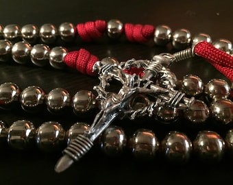 Imperial Red Paracord Rosary