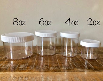 Slime Containers-Slime Jar-Plastic Container for Slime-Screw On Container For Slime-Party Favors-Party Gifts-Slime Supplies-Durable Jars