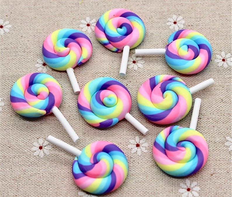 Lollipop Cabochon Kawaii Cabochon Decoden Slime Etsy