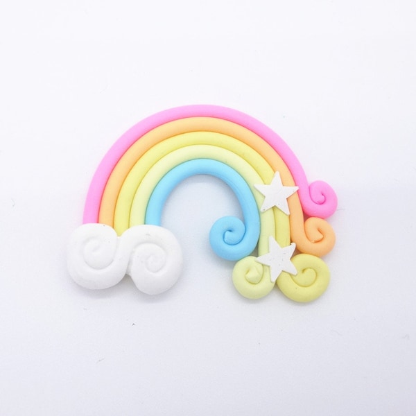 Rainbow Cabochon-Kawaii Cabochon-Decoden-Slime Cabochon-Miniature Rainbow-Cloud Cabochon-Slime Accessories-Rainbow Cabochon-Fimo Cabochon