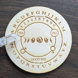 Pendulum Wood Divination Board - Moon Phase Pendulum Board - Travel Board - Wooden Crystal Grid - Spirit Board 3 - 6 - 9 - 12 Boards