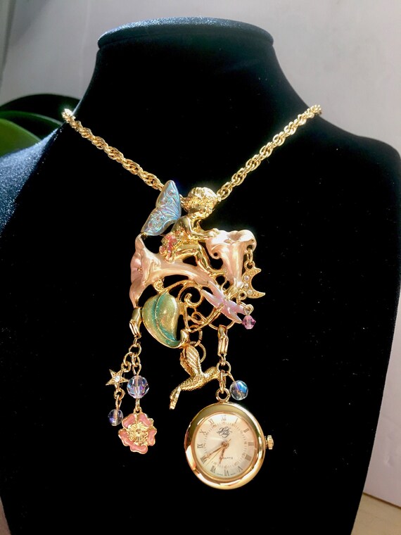 Kirks Folly Moonflower Fairy Necklace