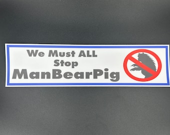 De Sticker van de Bumper van ManBearPig