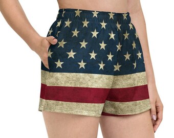 Usa Flag Gym Shorts - Etsy