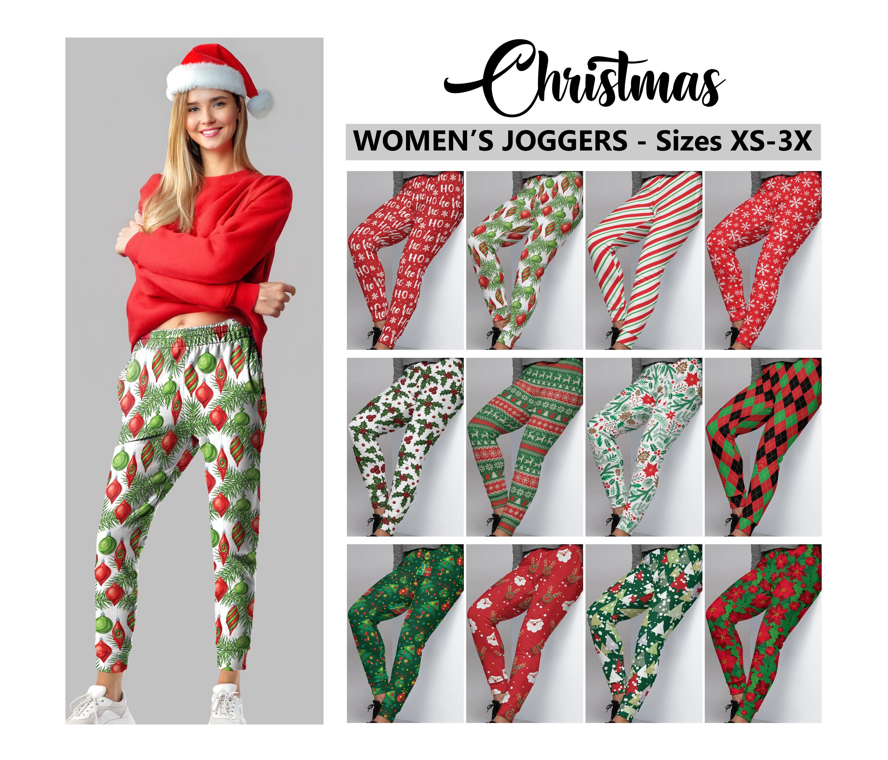 Womens jogger christmas pajamas hotsell