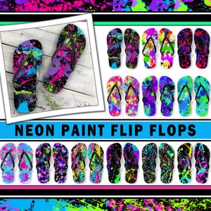 Splatter Painting Fun: Neon Shoes from the 80s