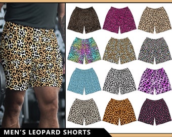 Men's Leopard Print Athletic Shorts #1 - Cheetah Animal Print Big Jungle Cat Spots Colorful Fashion Gift