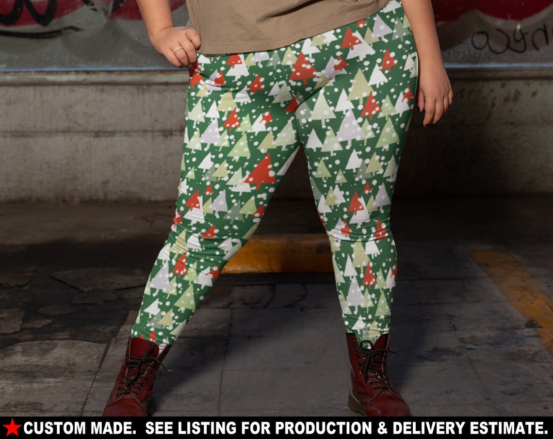 CHRISTMAS 6 Plus Size Leggings 2X 3X 4X 5X 6X Tree Etsy
