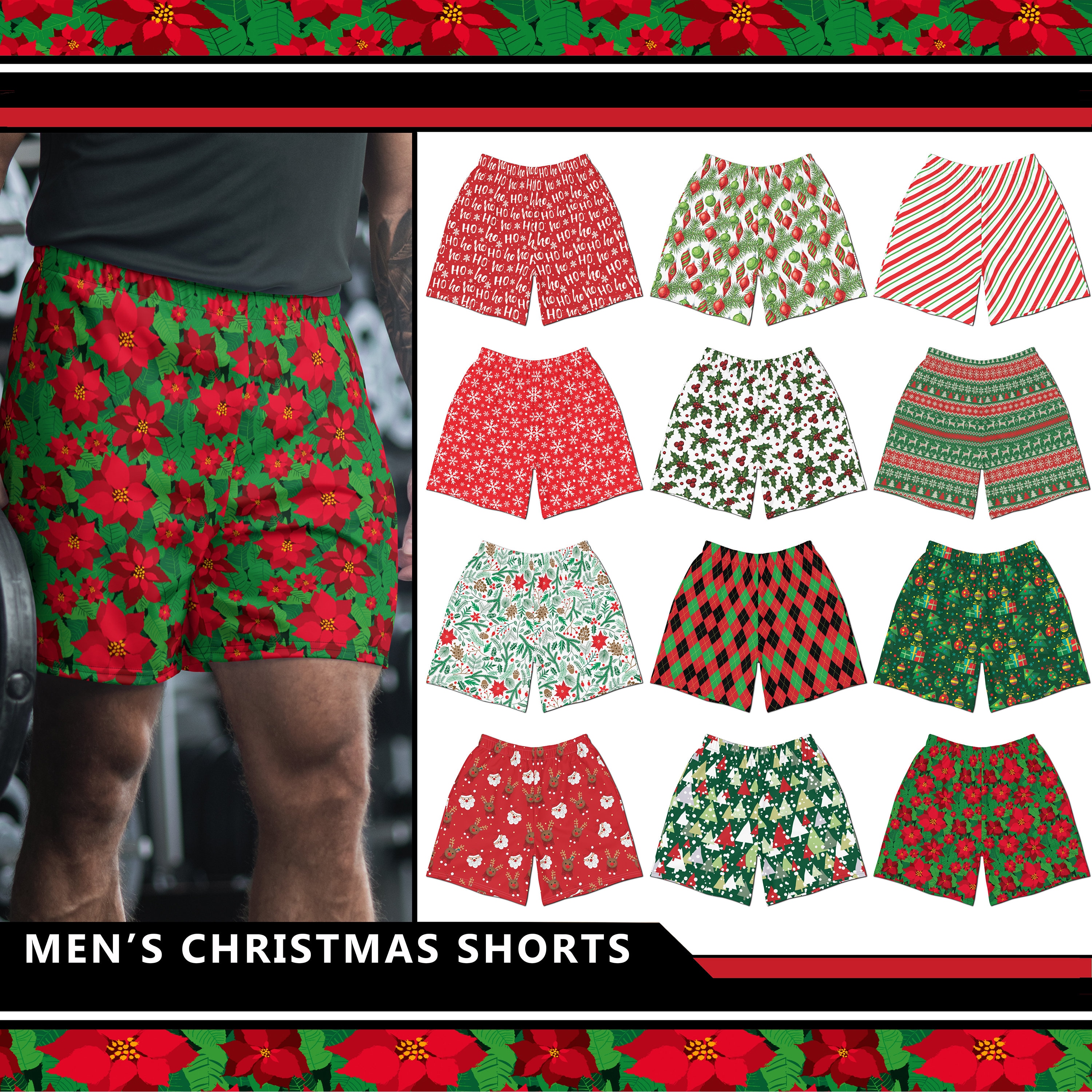 Mens santa deals shorts