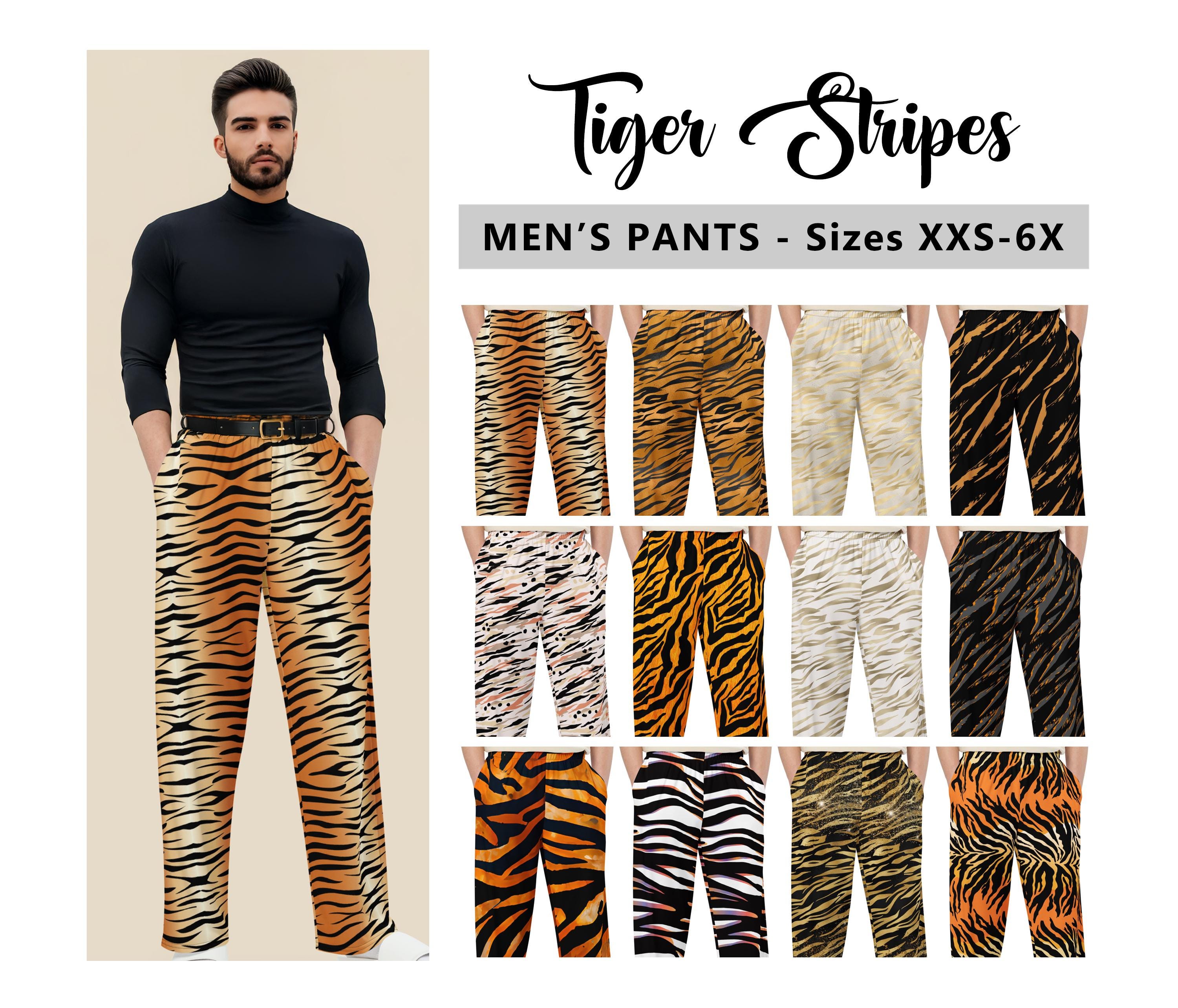 Men's Tiger Stripe Wide Leg Pants #1: Retro 70s Streetwear - Etsy