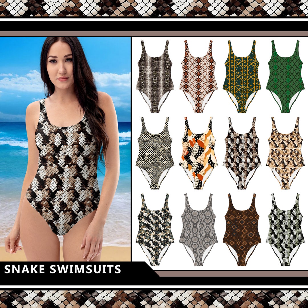 New Solid Color Snake Cloth Bikini Sexy Swimsuit Swimsuit For Women