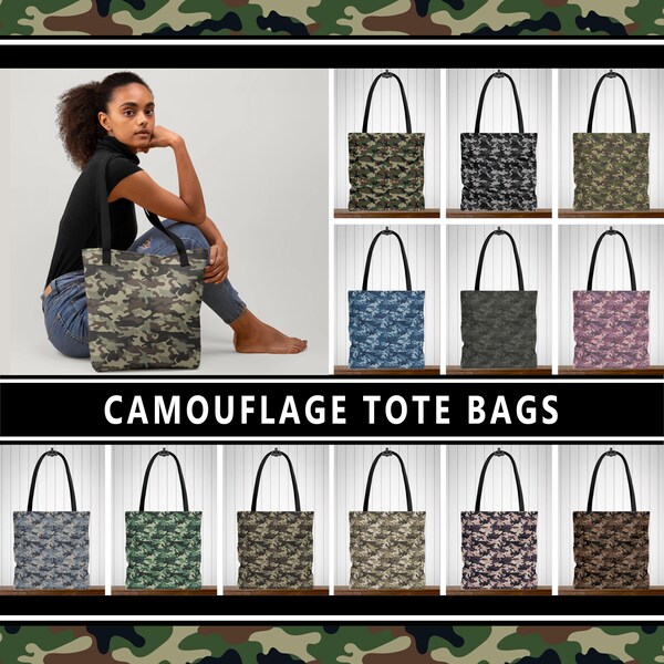 Camo Tote Bag Etsy