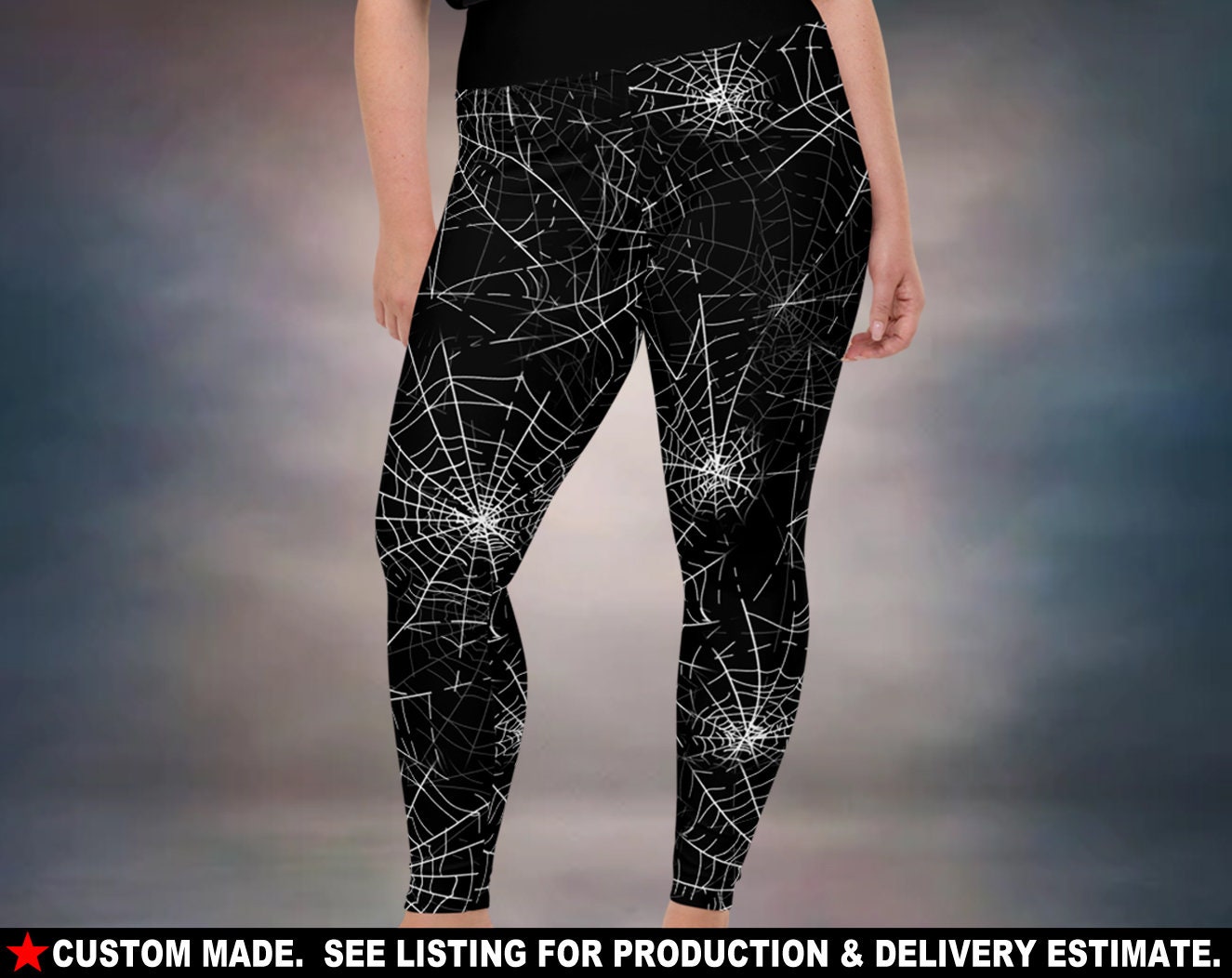 Size Leggings 2X 3X 4X 5X 6X Spider Web 
