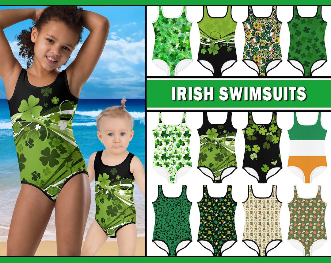 Kids Irish Swimsuit 1 Sizes 2T20 Baby Girls Teens Etsy