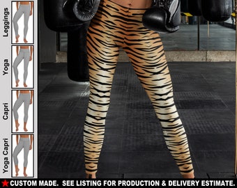 Tiger Print Leggings - Etsy