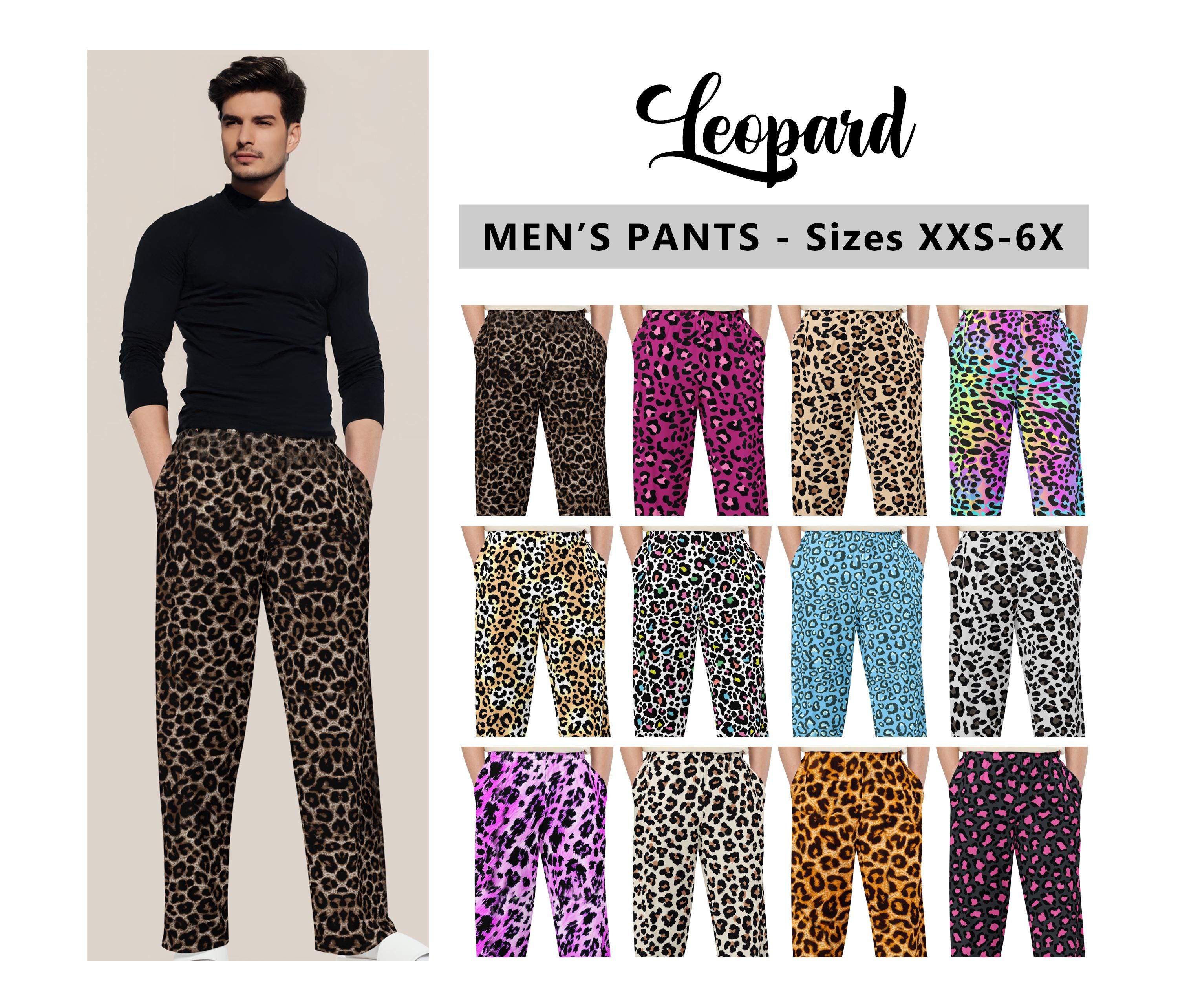 Mens Leopard Print Pajamas