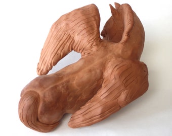 Winged Horse | Terracotta Clay Sculpture