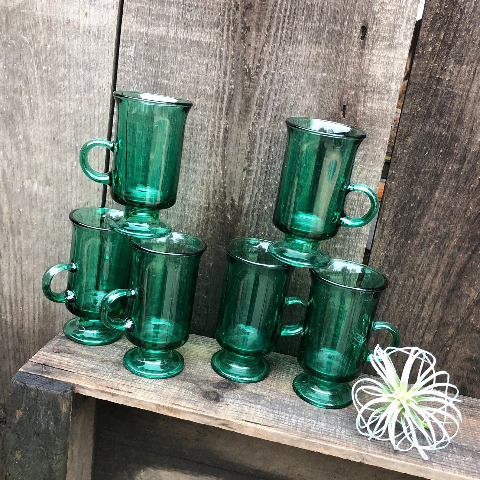 Vintage Anchor Hocking Irish Coffee Mugs / Tea Cups Set of 6 Etsy