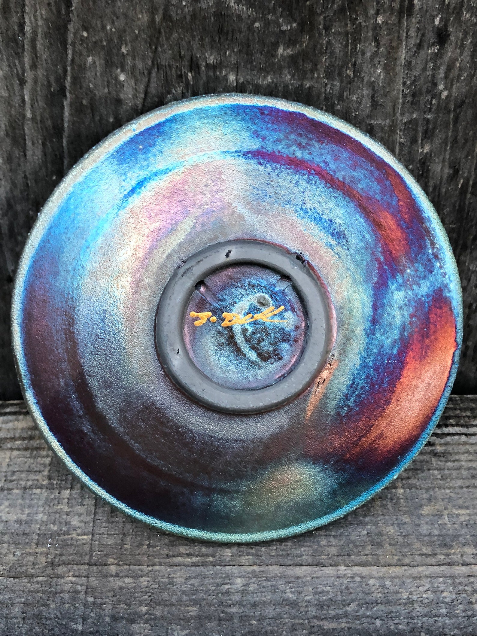 Ceramic Plate / Dish Jeremy Diller Raku Pottery Nicknack / Etsy