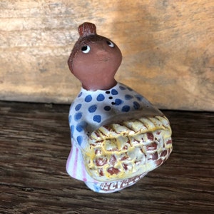 Vintage Ceramic Girl / Woman Figurine Hand Made - Marked Revecent
