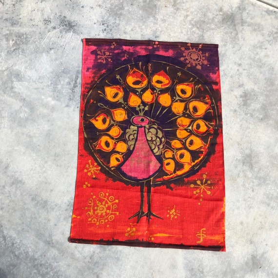 Södahl Sodahl Denmark Peacock Wall Hanging/Tapestry by Hans Jürgen 