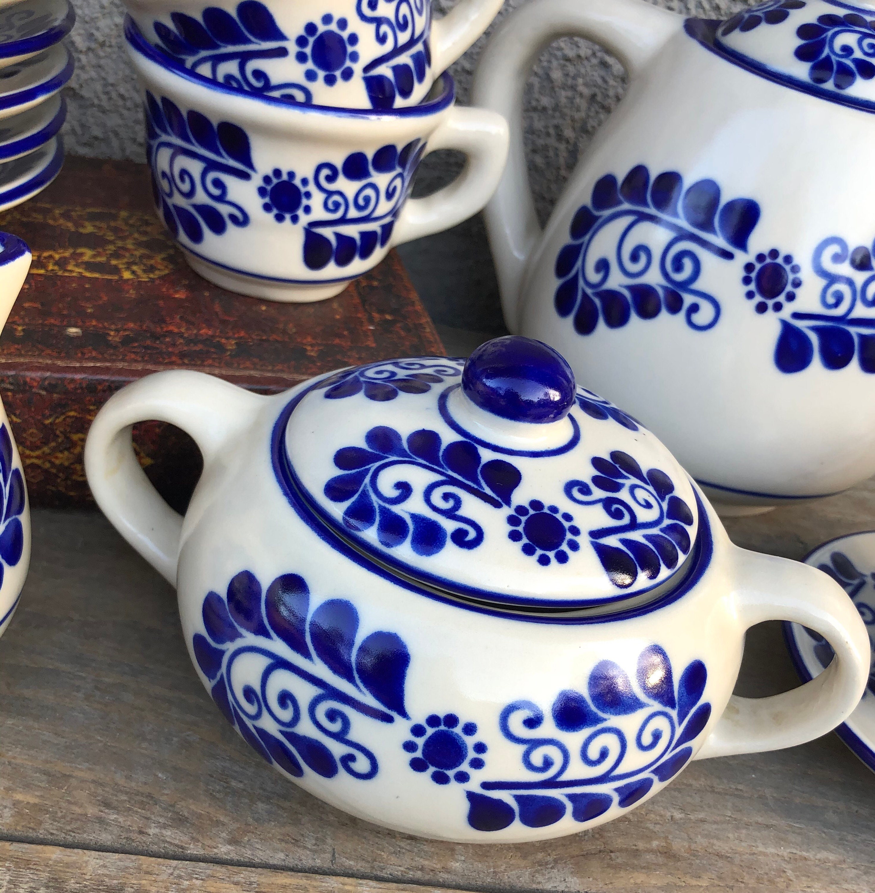 Mexican Pottery Tea Set / Coffee Set-Cerca Mexico-Coffee/Tea | Etsy