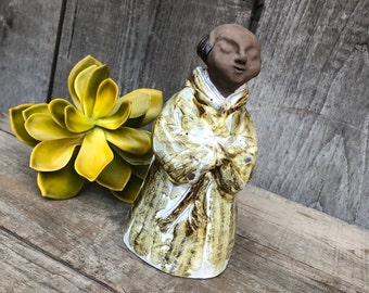 Ja Ja Keramik by Janet Jansson Ceramic/Stoneware Monk/Figurine/Sculpture - Hand Made in Sweden-Signed-Scandinavian/Swedish/Nordic Home Decor
