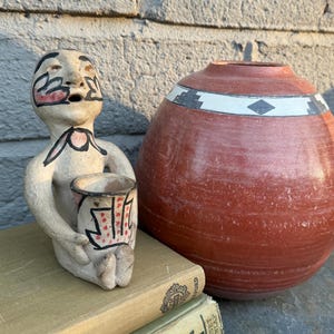 Tesuque Rain God Native American Pueblo Pottery Figurine