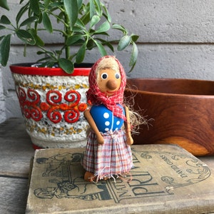 Mid Century Wooden Swedish Female Troll /Gnome/ DollFigurine - Hand Made in Sweden - Folk Art - Mid Century Scandinavian/Danish Modern Decor