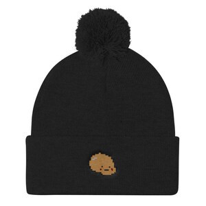 whatever potato winter pom-pom beanie